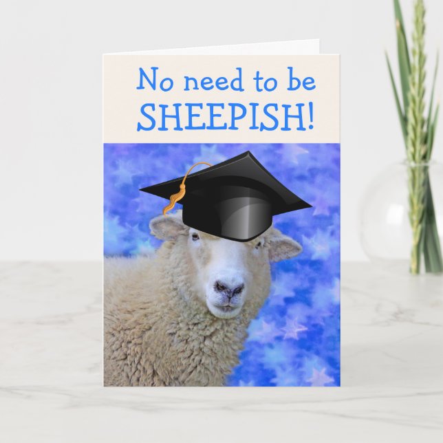 Lungt Proud Sheep Studenten Card Kort (Framsida)