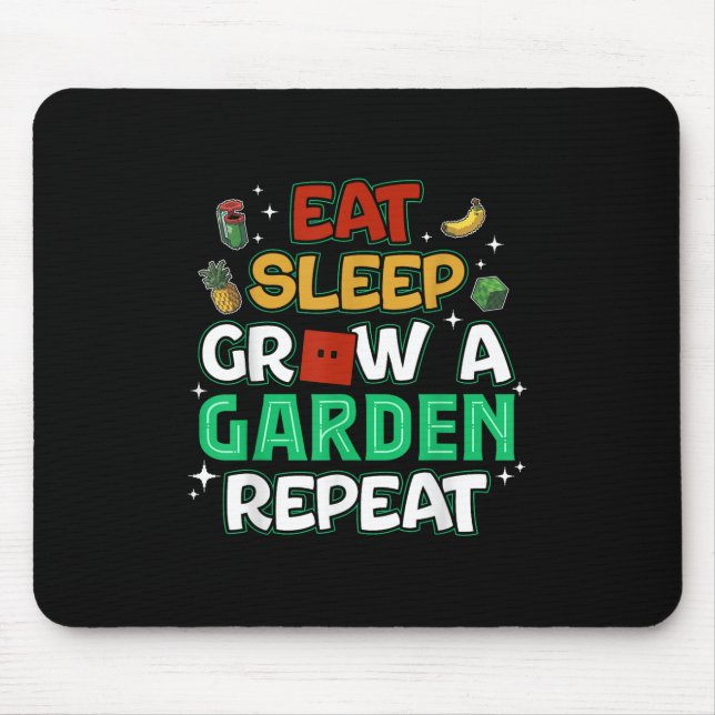 Lungt spel Eat Sov Grow A Garden Repeat Gamer De Musmatta (Framsidan)