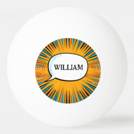 Lungt tecknad bok coola personlig namn trendig pingisboll