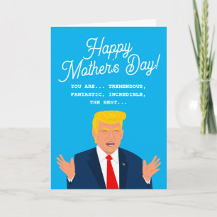 Lungt Trump tecknad Lycklig Mors dag-kort Kort