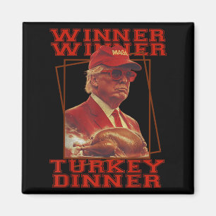 Lungt Trump Winner Vinner Turkiet Middag Thanksgiv Magnet