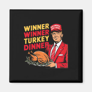 Lungt Trump Winner Vinner Turkiet Middag Thanksgiv Magnet