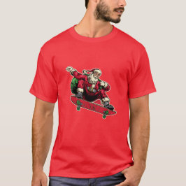 Lungtomten på Red Skateboard God jul T Shirt