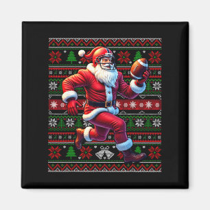 Lungtomten spelar amerikansk fotboll Ugly Christm Magnet