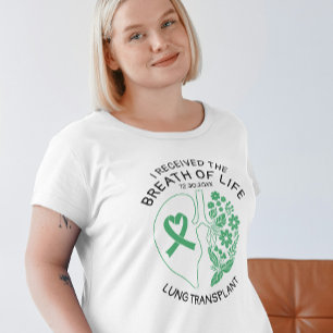 Lungtransplantation Blommig Andedräkt av Liv Anpas T Shirt
