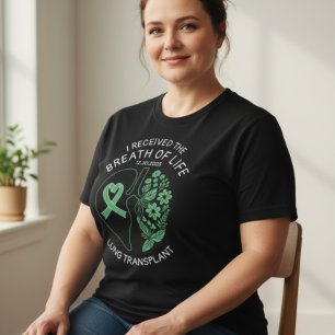 Lungtransplantation Blommigt Utandning av Anpassni T Shirt