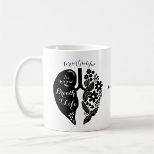 Lungtransplantation Vildblomma Svart & Vitt Anpass Kaffemugg