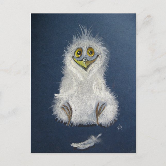 Lungvall - baby-fågel vykort (Framsida)