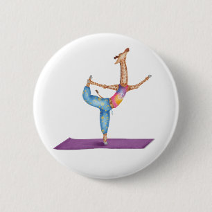 Lungygiraffe rund badge knapp