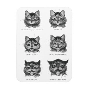 Lunj Ansikte i Cat, Louis Wain Magnet