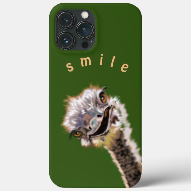 Lunj iphone case med Lycklig Ostrich - sjömil (Baksida)