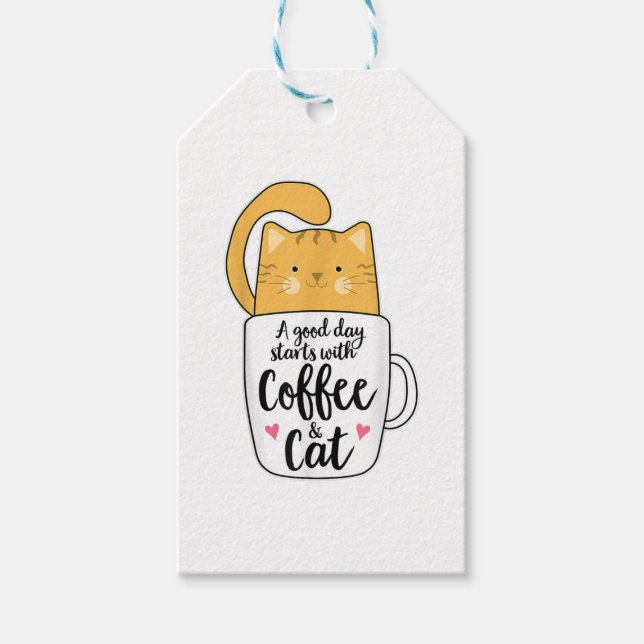 Lunj Orange Cat Coffee Mugg Cat Lover Presentetikett (Framsidan)