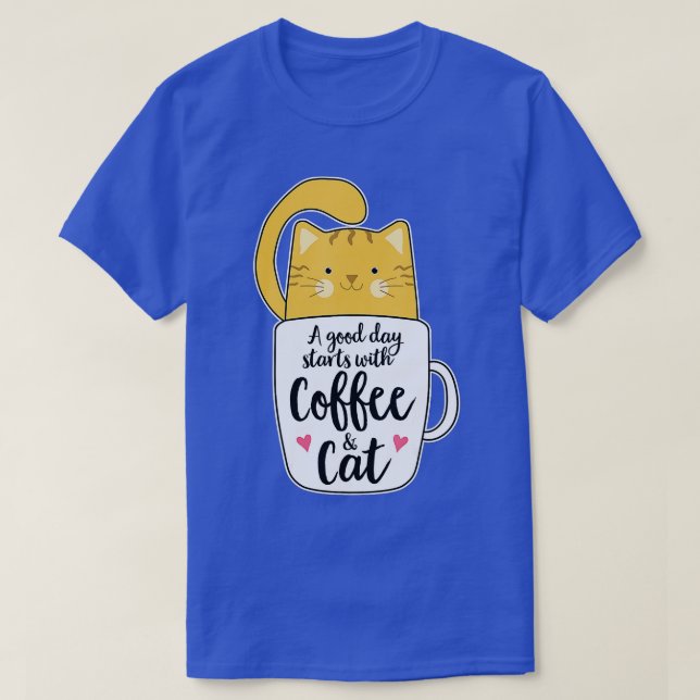 Lunj Orange Cat Coffee Mugg Cat Lover T Shirt (Design framsida)