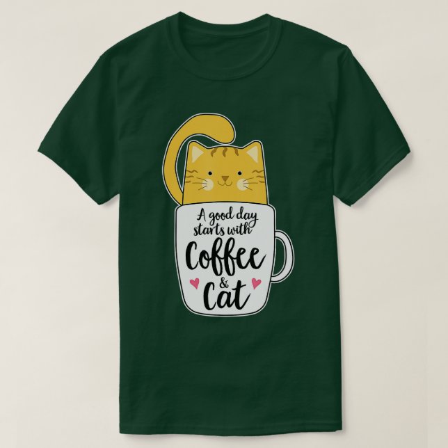 Lunj Orange Cat Coffee Mugg Cat Lover T Shirt (Design framsida)