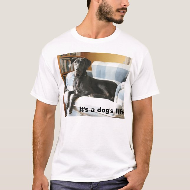 Lunk är det en hund liv tee shirt (Framsida)