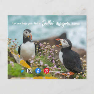 lunnefågel fantastisk fastighetsmäklare marknadsfö flygblad