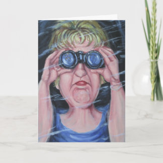 Lunniga kvinnor med binokulär kort