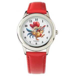 Lunniga ungar unisex tupp add namn armbandsur