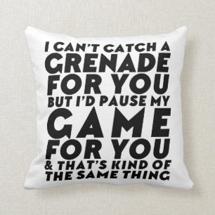 Lunniga videospel Gaming Geek Nerd Gamer Kärlek Kudde