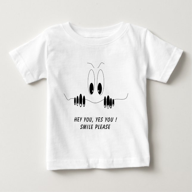Lunny Baby T-Shirt med Curiosity Ögon - sjömil (Framsida)