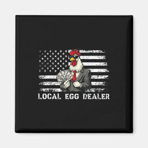 Lunny Local Egg Dealer American Flagga Chicken Äls Magnet