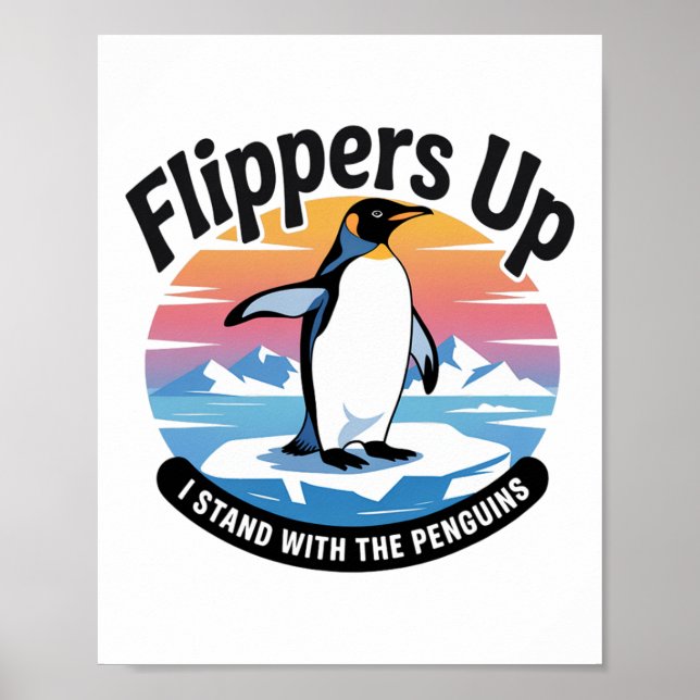 Lunny Resistens Penguins protest mot tariffer 2 Poster (Framsidan)