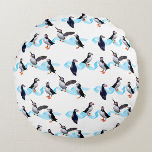 Lunpillow för lunnefågel (välj färg) rund kudde