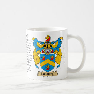 Lunsford familjvapensköld kaffemugg