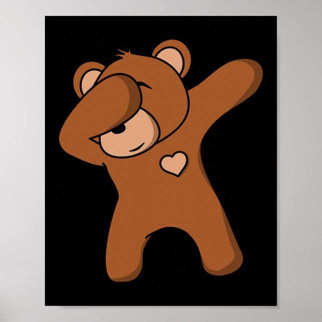 Lunt Bear Bear Dancing Dab Bear Party Dancing Bea Poster (Framsidan)