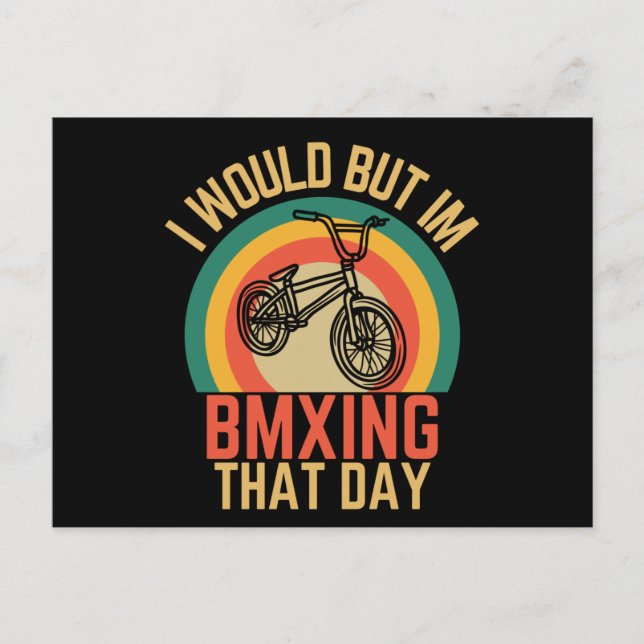 Lunt BMX Busy BMXing Dagen Biker Vykort (Framsida)