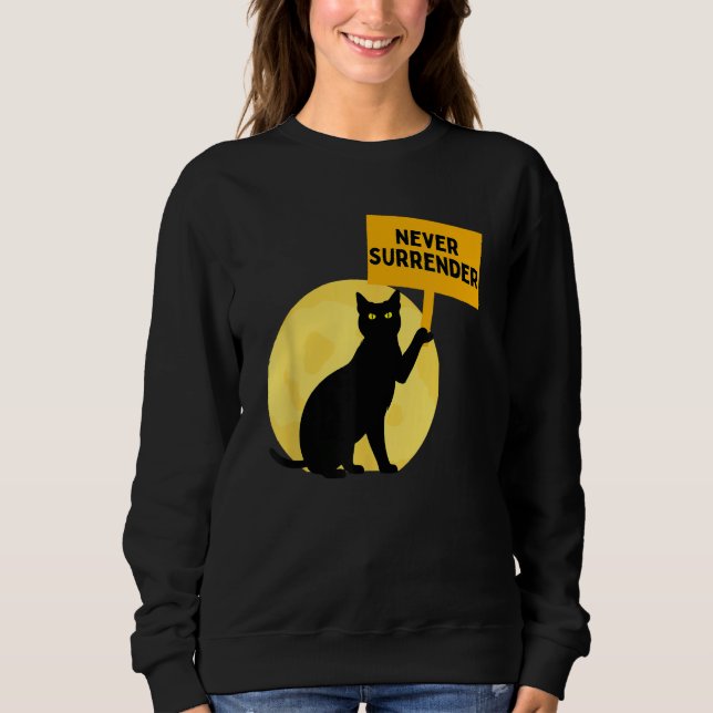 Lunt Cat Lover överlämnar aldrig Loyal Pet Fånig S T Shirt (Framsida)