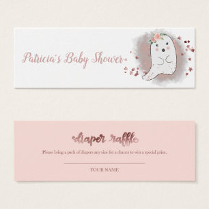 Lunt Ghost Halloween Baby Shower Raffle Litet Visitkort