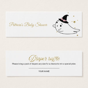 Lunt Ghost Halloween Baby Shower Raffle Litet Visitkort