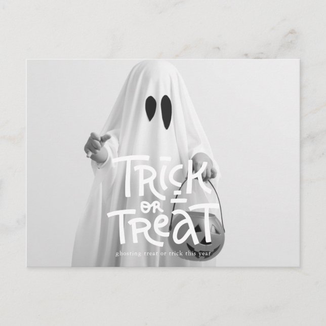 Lunt Halloween Ghosting Bus eller godis i år Vykort (Framsida)