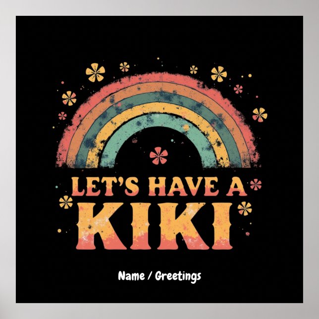Lunt "Låt oss ha en kiki" HGBT Trans Gender Retro Poster (Framsidan)