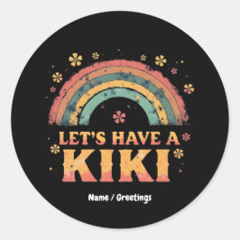 Lunt "Låt oss ha en kiki" HGBT Trans Gender Retro Runt Klistermärke
