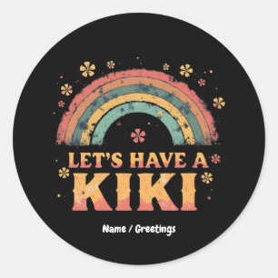 Lunt "Låt oss ha en kiki" HGBT Trans Gender Retro Runt Klistermärke