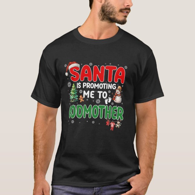 Lunt Santa befordrar mig till Godmoder Gravid T Shirt (Framsida)