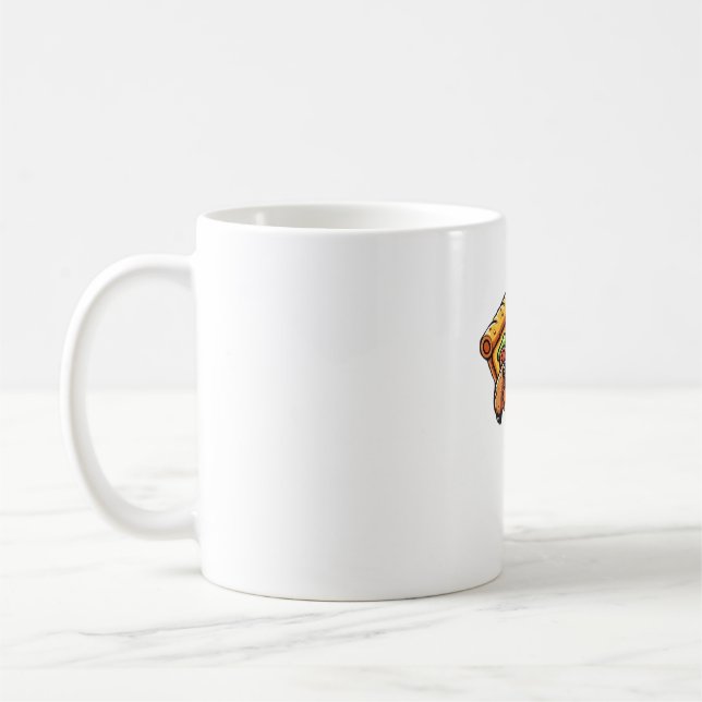 Lunt Sloth åt Pizza, Kawaii Animal Lover Clas Kaffemugg (Vänster)