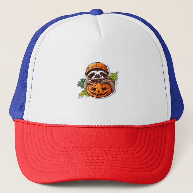 Lunt Sloth åt Pizza, Kawaii Animal Lover Clas Keps (Framsida)