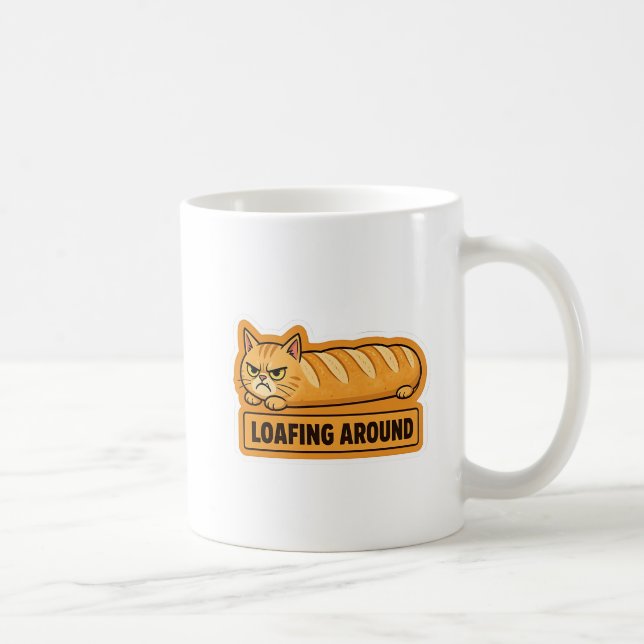 Luntar runt Rolig kattbröd  Kaffemugg (Höger)