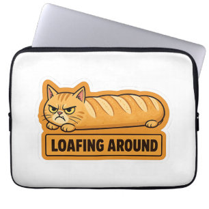 Luntar runt Rolig kattbröd Laptop Fodral