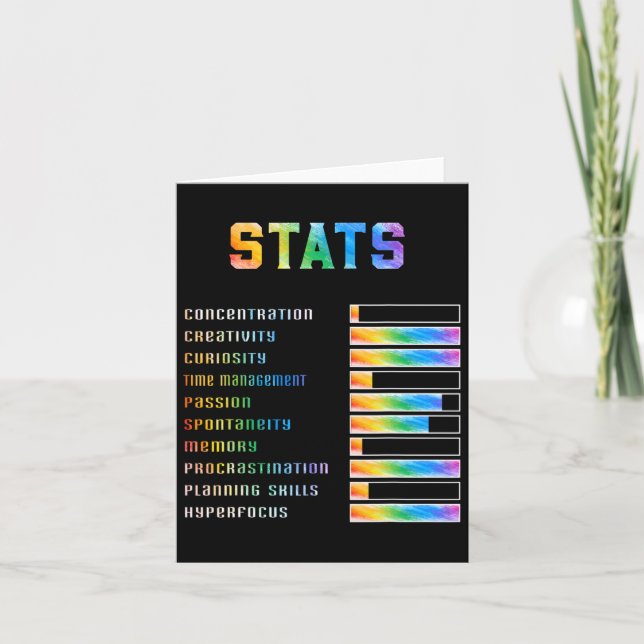 Luntiga barn med Adhd-statistik Neurodiversity Adh Kort (Framsida)