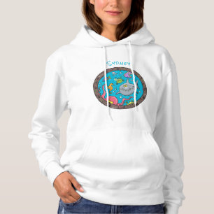 Luntiga havslevande varelser under tecknaden teckn t shirt