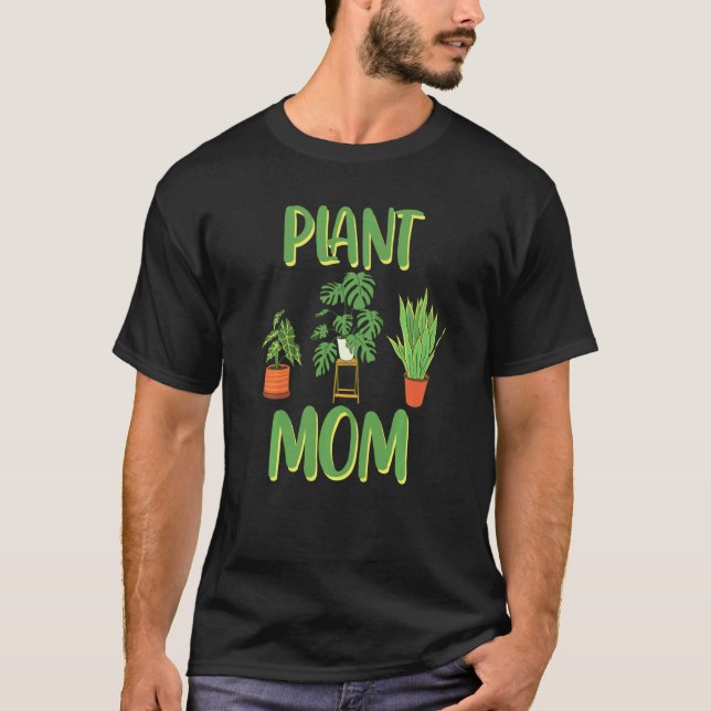 Luntiga plantor i Mamma är ett allvarligt hobby T Shirt (Framsida)