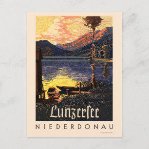 Lunzersee Niederdonau Austria Vintage Poster 1938 Vykort