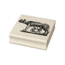 Lupa Capitolina Wooden Frimärke