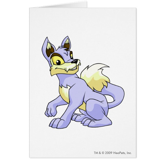 Lupe blått hälsningskort (Framsidan)