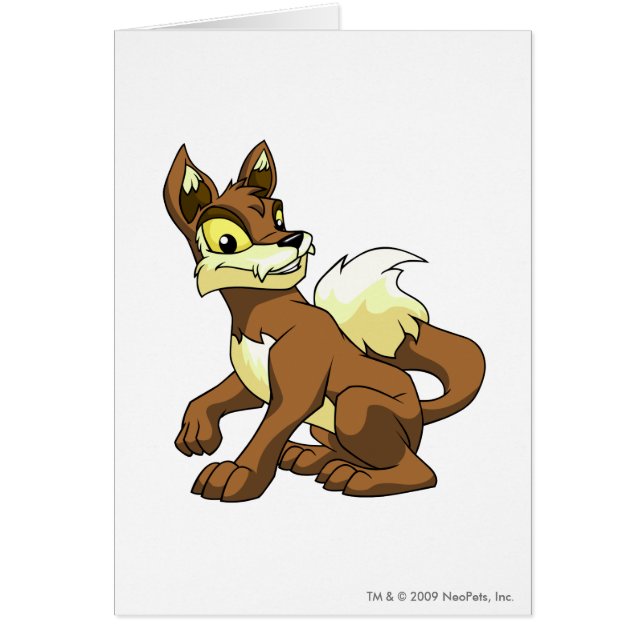 Lupe brunt hälsningskort (Framsidan)