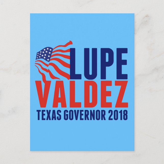 Lupe Valdez för Texas guvernör 2018 Vykort (Framsida)